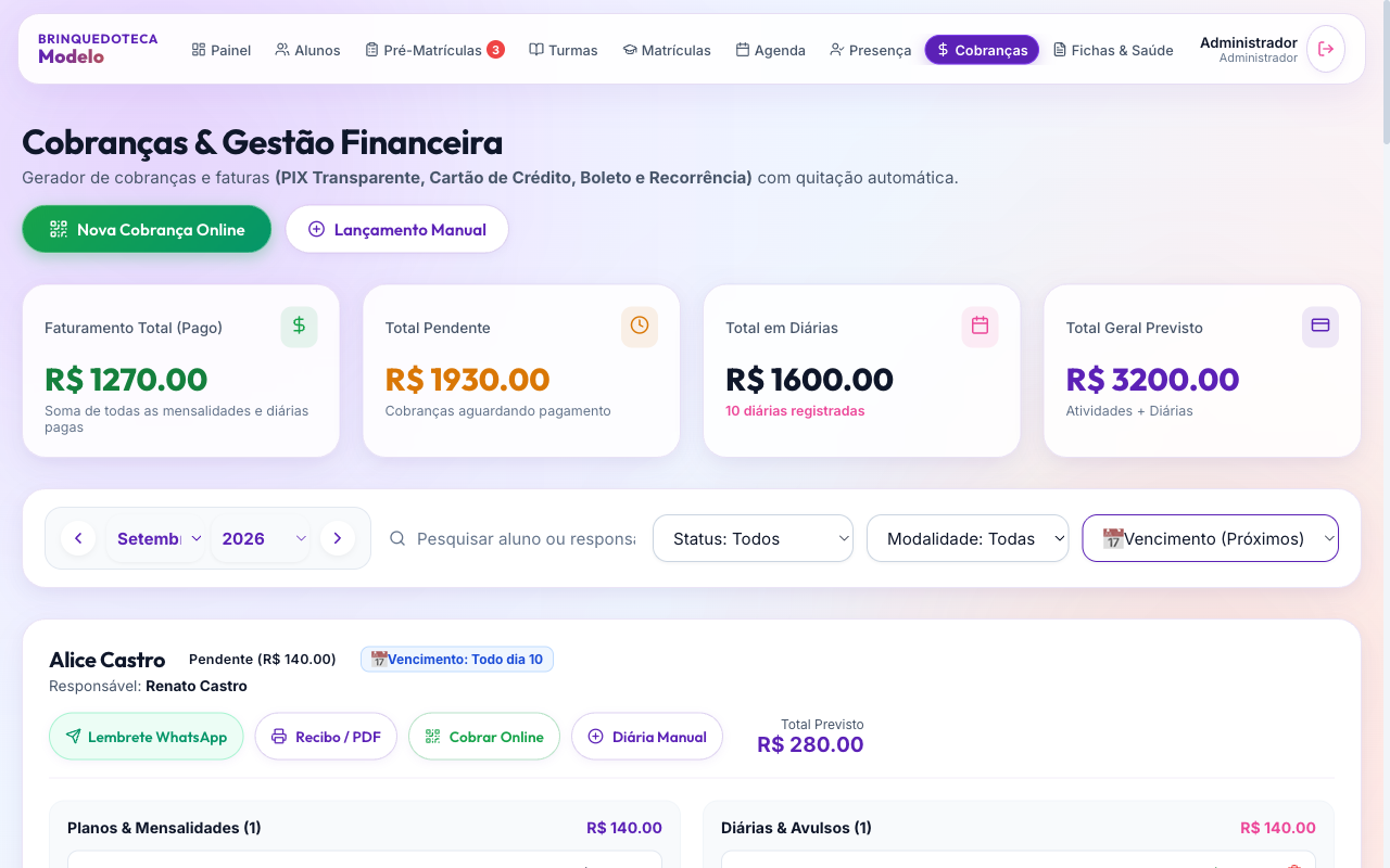 8. Cobranças com PIX & Controle Financeiro