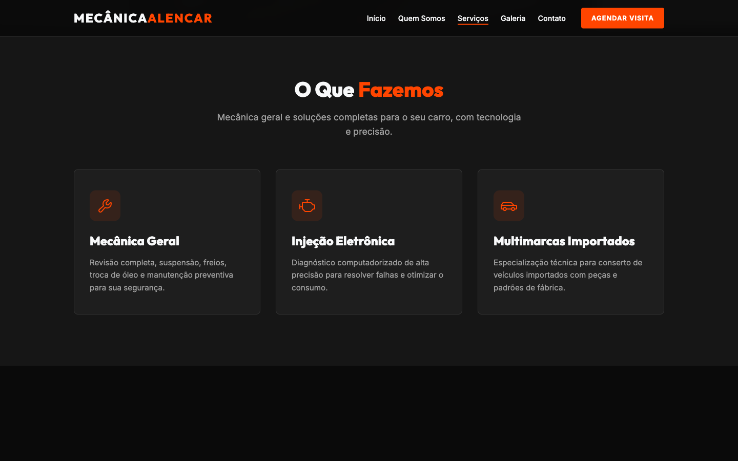 2. Grade de Serviços Mecânicos Especializados