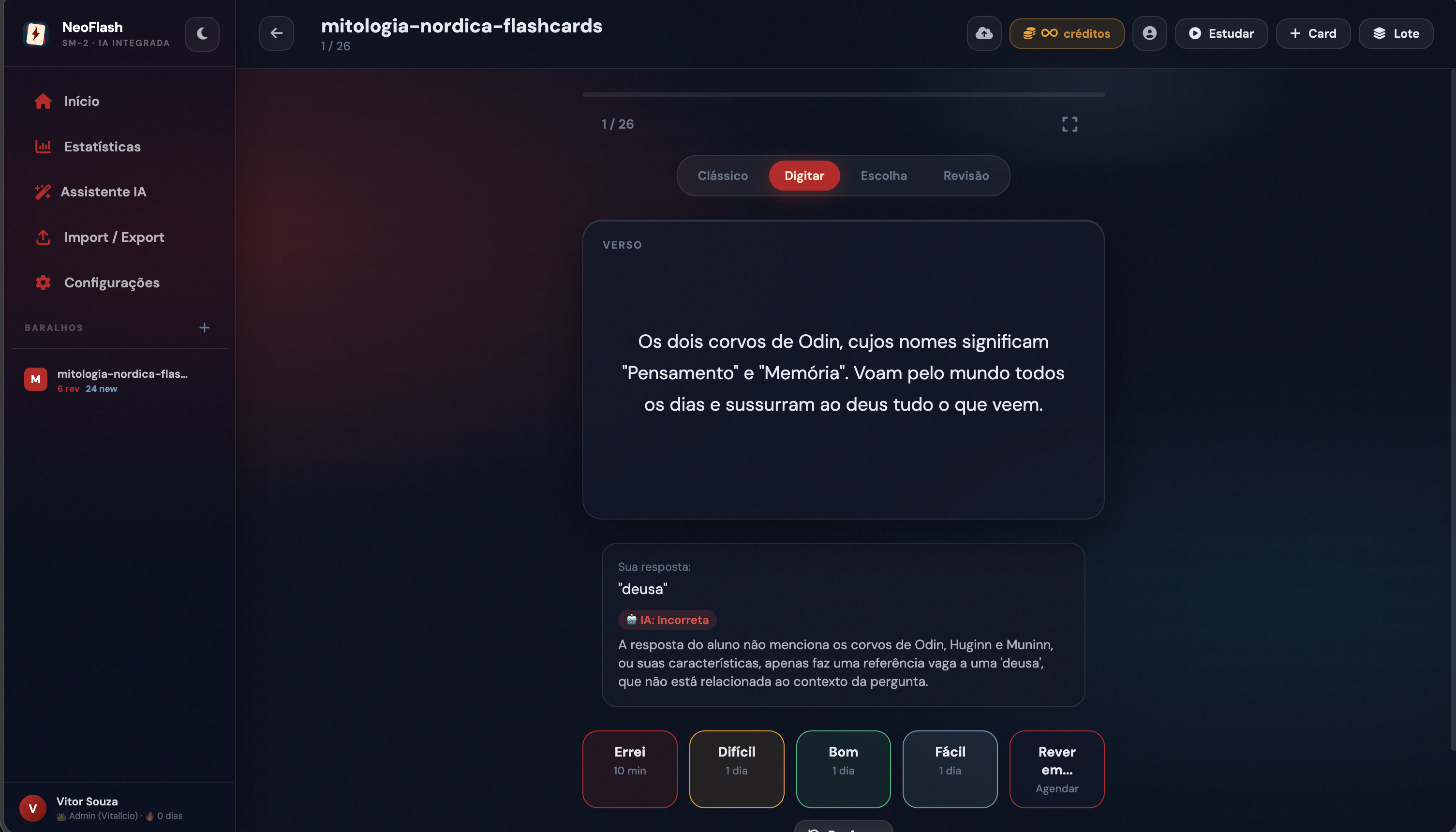 4. Correção Inteligente com IA & Intervalos Espaçados